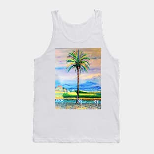 Palm tree on the canal in Empuriabrava Tank Top